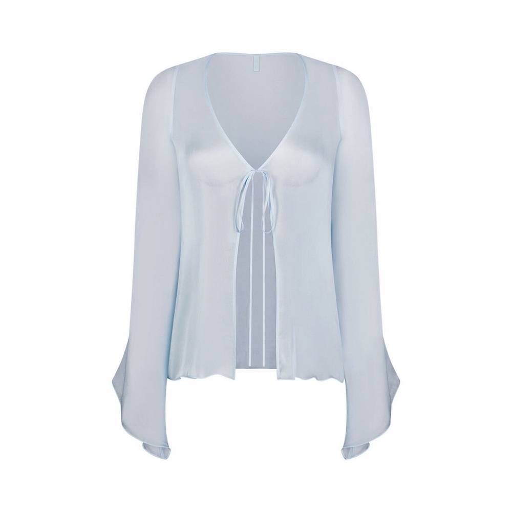 SKIMS Romance Tie Front Top Celeste